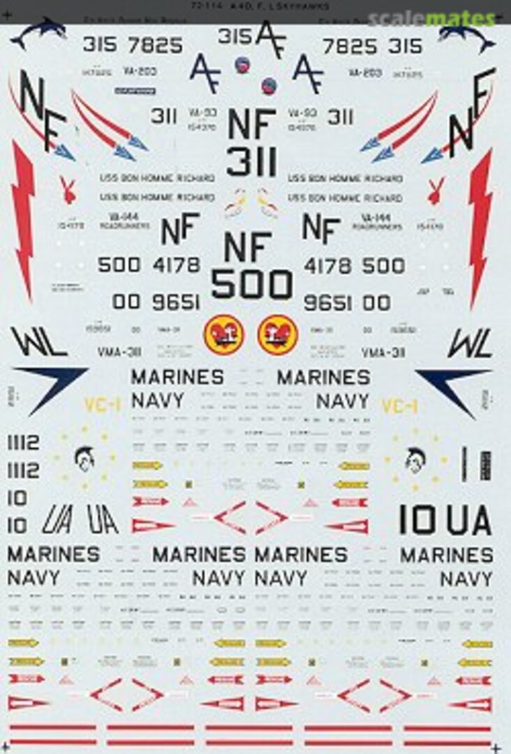 Boxart A-4E/F/L Skyhawks 72-114 SuperScale International
