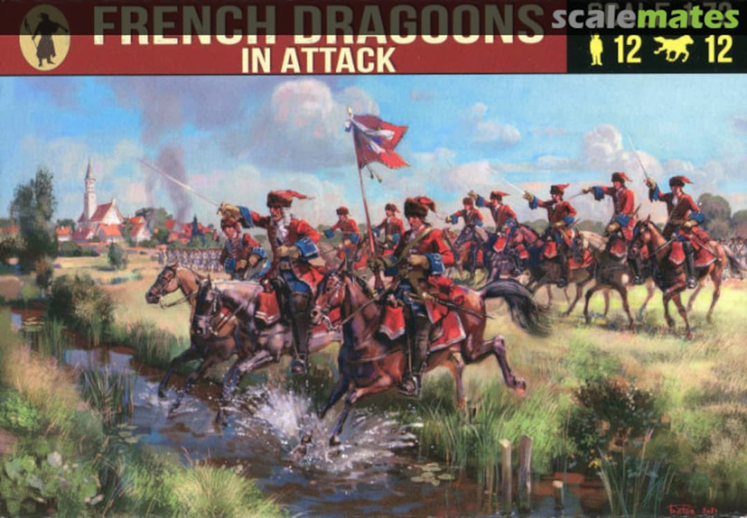 Boxart French Dragoons in Attack 253 Strelets-R Boxart French Dragoons in Attack 253 Strelets-R