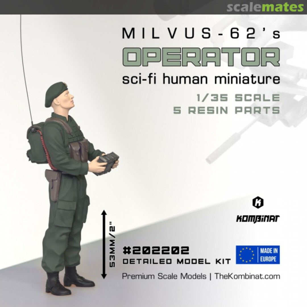 Boxart Sci-fi MILVUS-62 drone operator miniature 202202 Kombinat Boxart Sci-fi MILVUS-62 drone operator miniature 202202 Kombinat