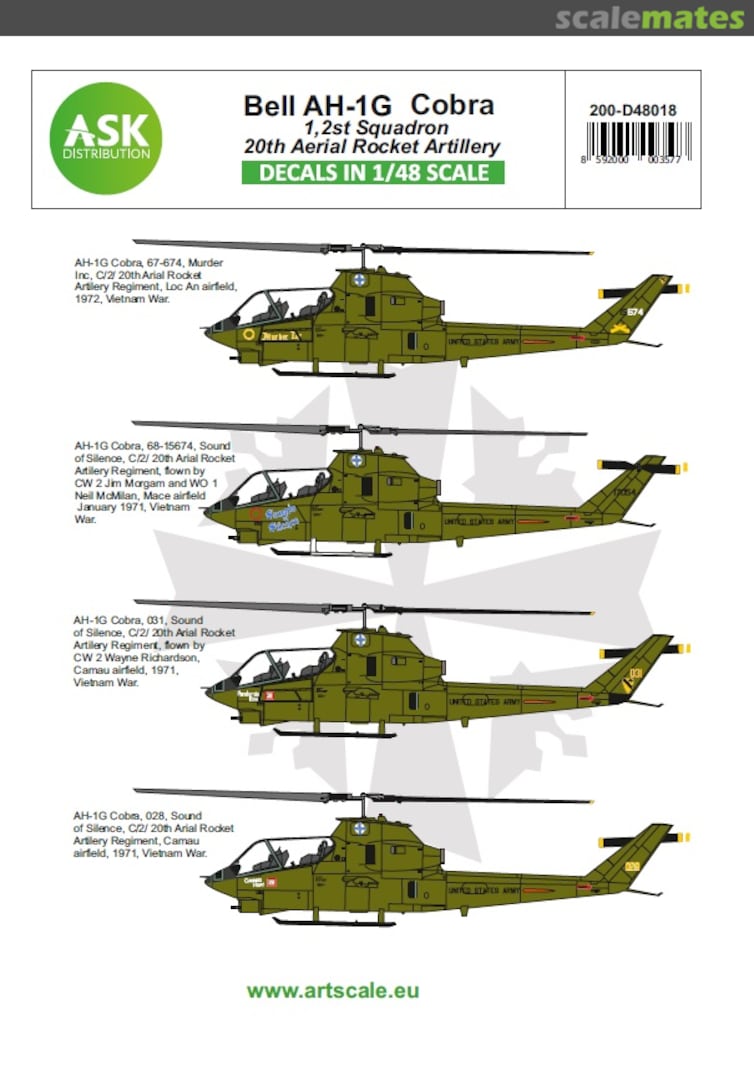 Boxart Bell AH-1G Cobra 200-D48018 ASK Boxart Bell AH-1G Cobra 200-D48018 ASK
