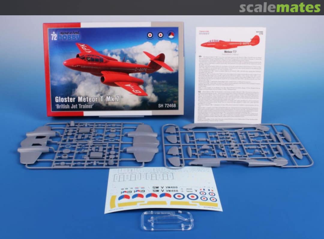 Contents Gloster Meteor T Mk.7 SH72468 Special Hobby Contents Gloster Meteor T Mk.7 SH72468 Special Hobby