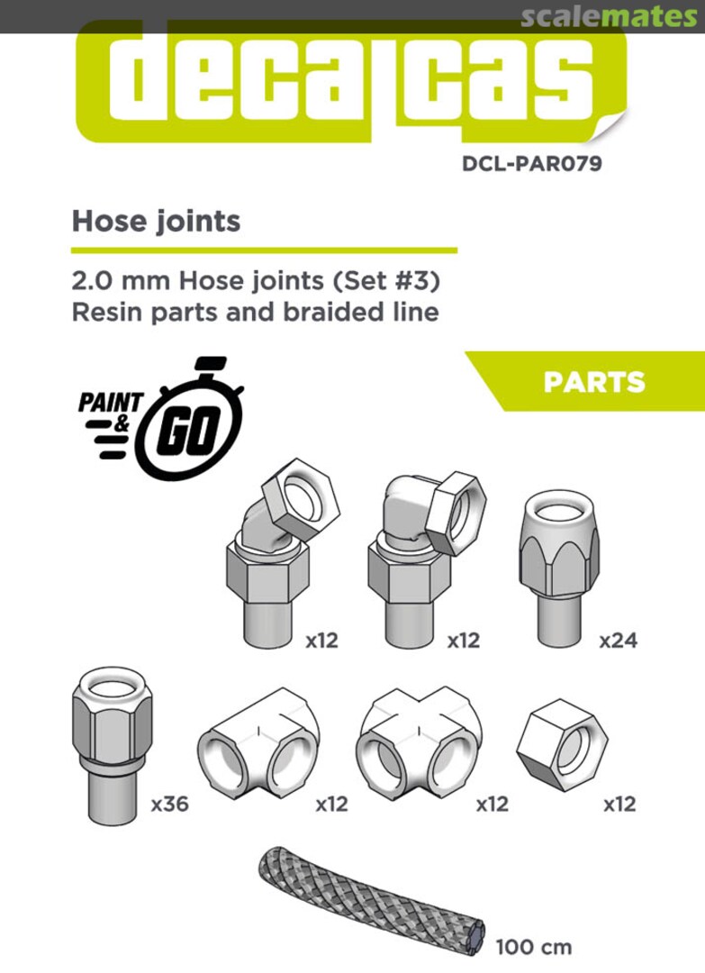 Boxart 2.0mm Hose joints DCL-PAR079 Decalcas Boxart 2.0mm Hose joints DCL-PAR079 Decalcas