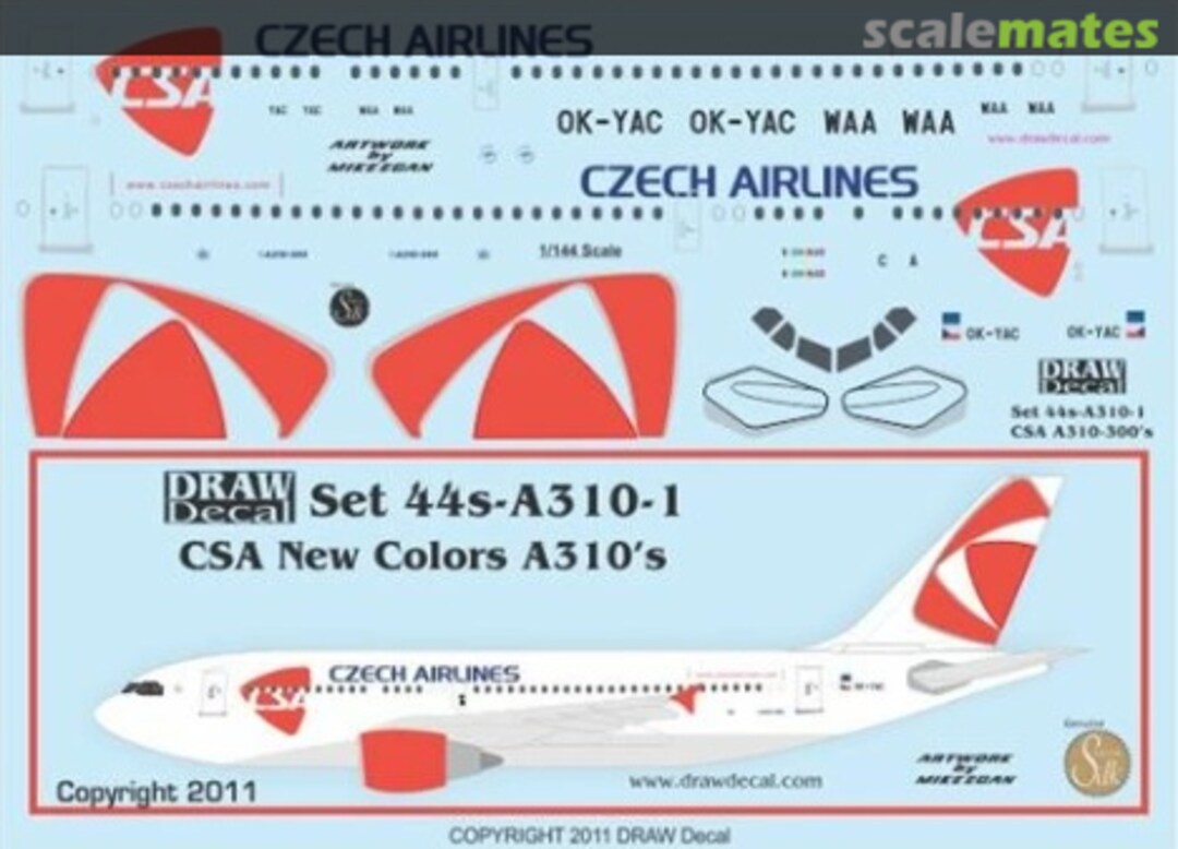Boxart CSA New Colors A310s 44-A310-1 Draw Decal