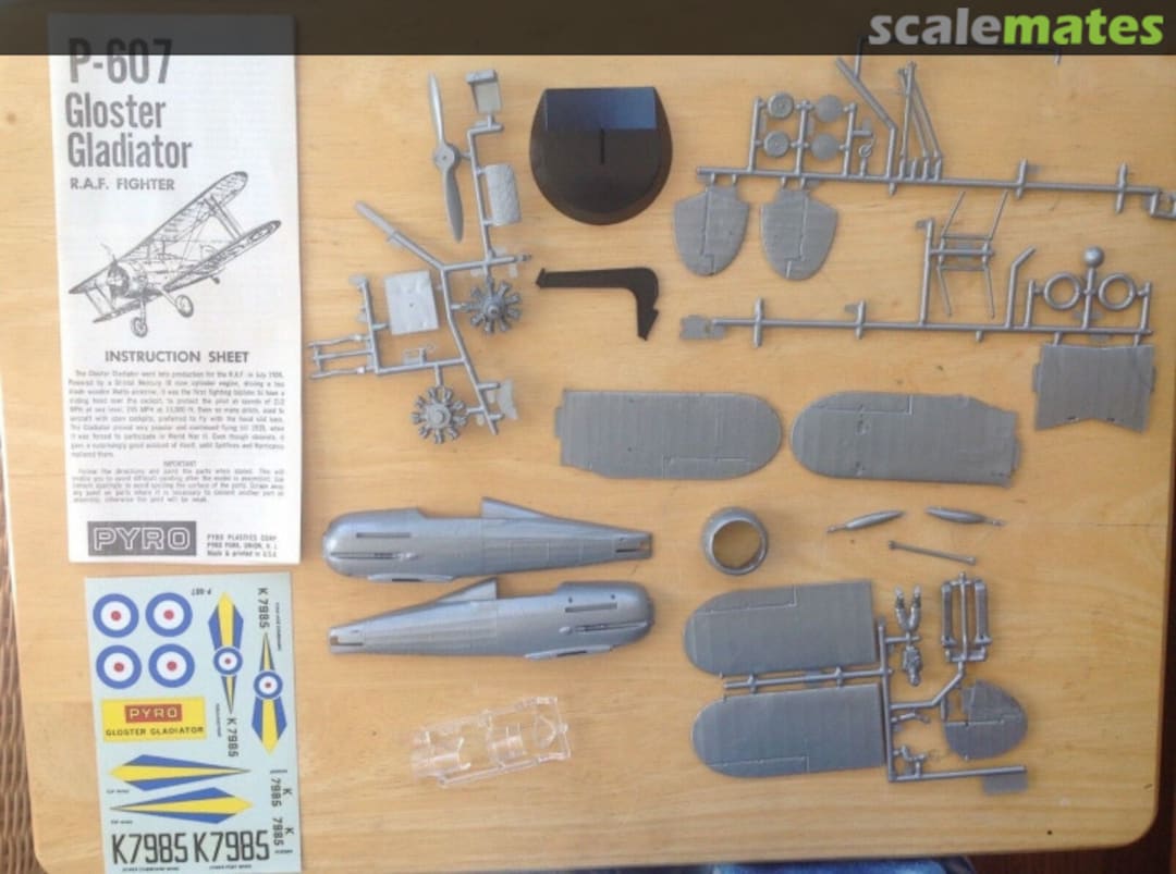 Contents Gloster Gladiator P607-100 Pyro Contents Gloster Gladiator P607-100 Pyro