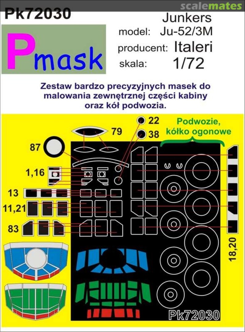 Boxart Junkers Ju-52/3M PK72030 Pmask Boxart Junkers Ju-52/3M PK72030 Pmask