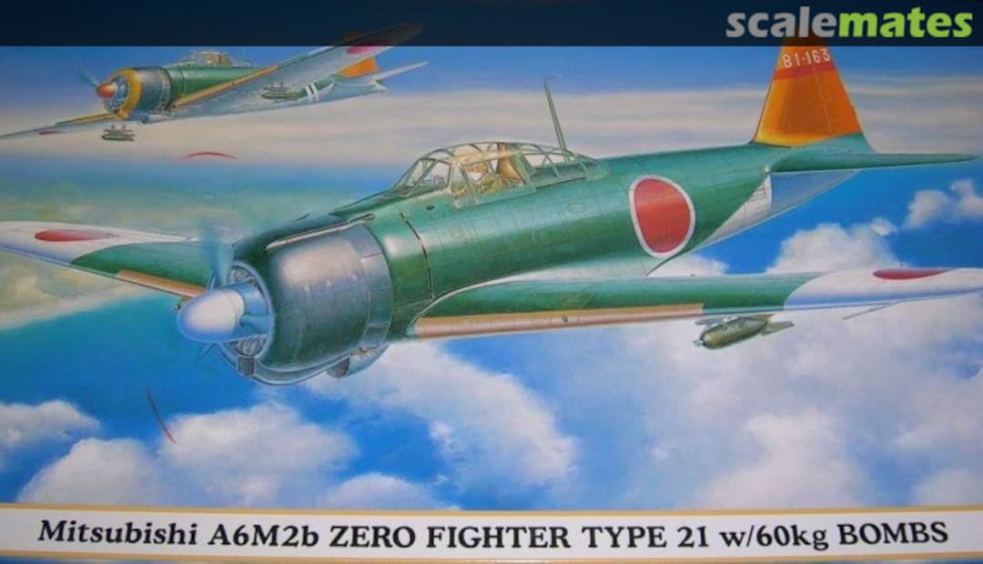Boxart Mitsubishi A6M2b Zero Fighter Type 21 w/60kg Bombs 09626 Hasegawa Boxart Mitsubishi A6M2b Zero Fighter Type 21 w/60kg Bombs 09626 Hasegawa