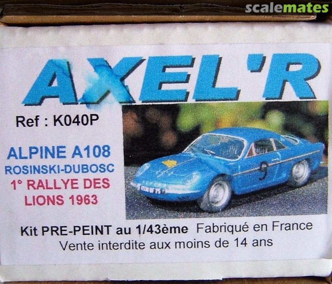 Boxart Alpine A108 K040P Axel´R