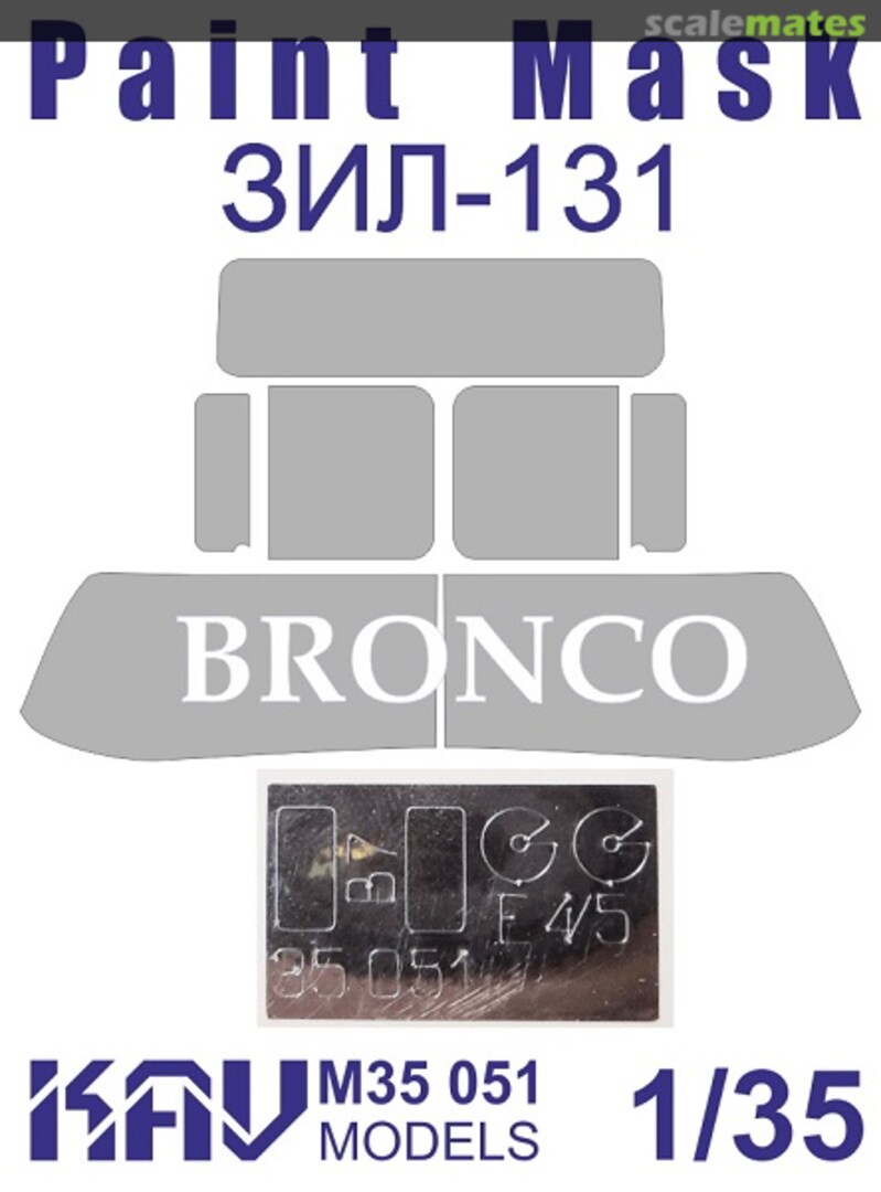 Boxart Paint Mask for ZiL-131 (Bronco) KAV M35 051 KAV models Boxart Paint Mask for ZiL-131 (Bronco) KAV M35 051 KAV models