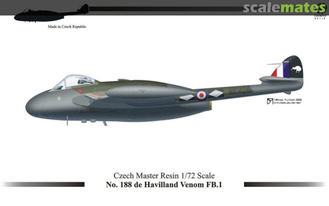 Boxart de Havilland Venom FB.1 CMR72-188 CMR Boxart de Havilland Venom FB.1 CMR72-188 CMR