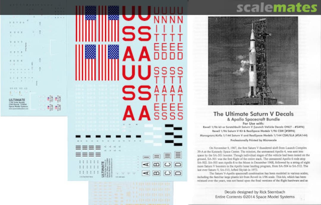 Boxart The Ultimate Saturn V Decals SB96 Space Model Systems Boxart The Ultimate Saturn V Decals SB96 Space Model Systems