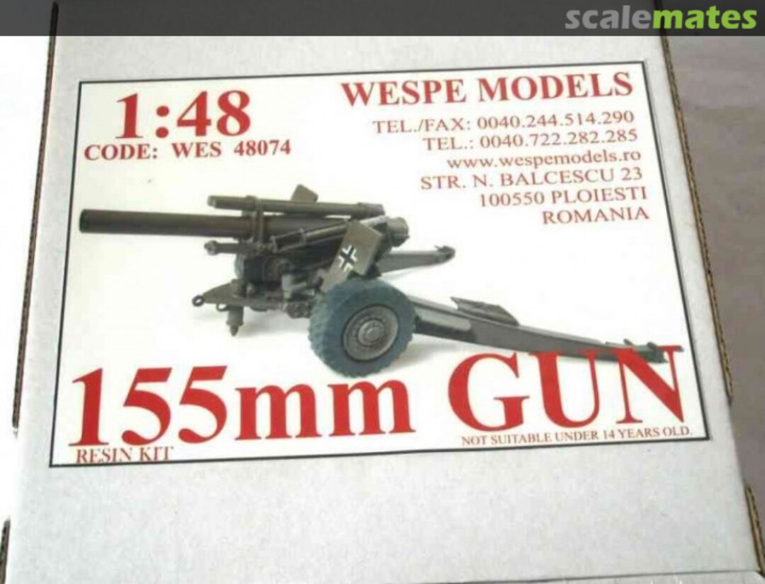 Boxart 155mm Gun WES 48074 Wespe Models Boxart 155mm Gun WES 48074 Wespe Models