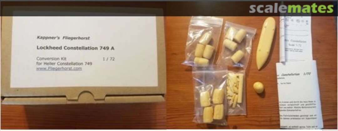 Boxart Lockheed L-749A Constellation Conversion 72-1 Kappner's Fliegerhorst Boxart Lockheed L-749A Constellation Conversion 72-1 Kappner's Fliegerhorst