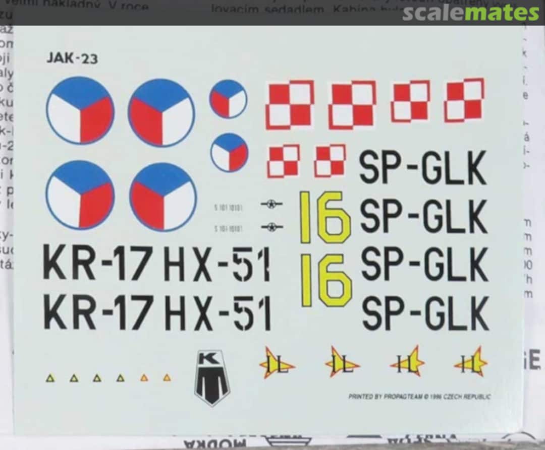 Contents Yakovlev Yak-23 Flora 3130 Kopro-MasterCraft Contents Yakovlev Yak-23 Flora 3130 Kopro-MasterCraft