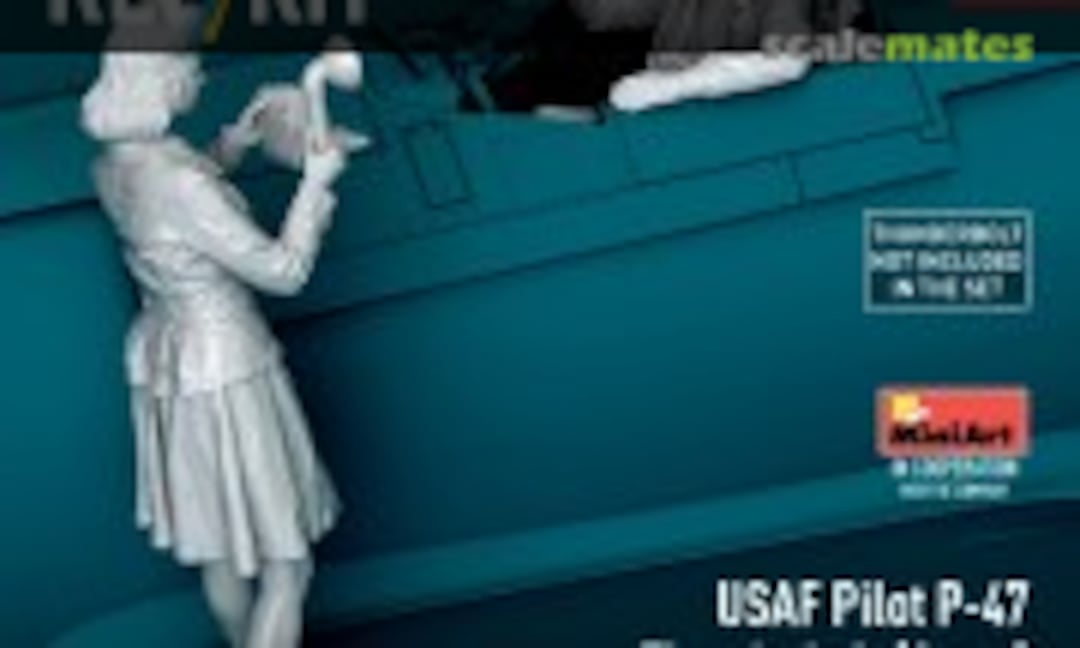 1:48 USAF pilot P-47 Thunderbolt (1 pcs) and photo journalist (1 pcs) (3D Printed) (ResKit RSF48-0108) RSF48-0108