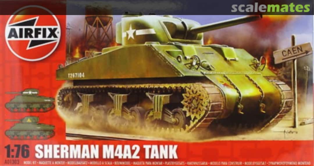 Boxart Sherman M4A2 Tank A01303 Airfix Boxart Sherman M4A2 Tank A01303 Airfix