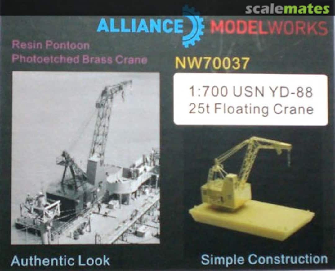 Boxart USN YD-88 25t Floating Crane NW70037 Alliance Model Works Boxart USN YD-88 25t Floating Crane NW70037 Alliance Model Works