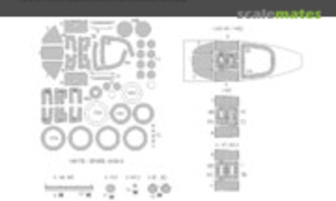 1:48 Lockheed P-38 F/G BASIC kabuki masks (New Ware NWAM0660) NWAM0660