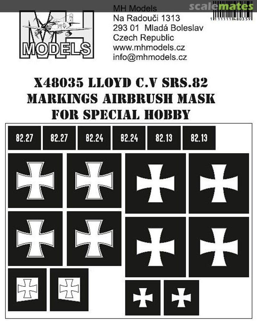 Boxart LLOYD C.V SRS.82 Markings Airbrush Mask X48035 MH Models
