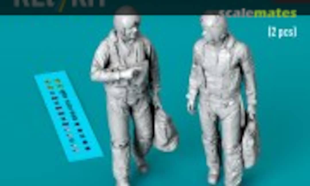 1:48 F-14 Tomcat pilots (in a standing position - scene 1) (2 pcs) (3D Printed) (ResKit RSF48-0113) RSF48-0113