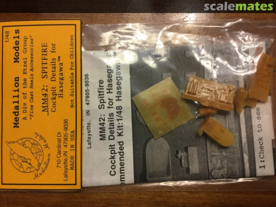 Boxart Spitfire Mk IX cockpit details MM42 Medallion Models Boxart Spitfire Mk IX cockpit details MM42 Medallion Models