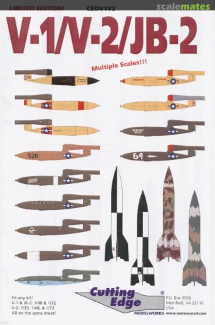 Boxart V-1/V-2/JB-2 CEDV1V2 Cutting Edge Modelworks