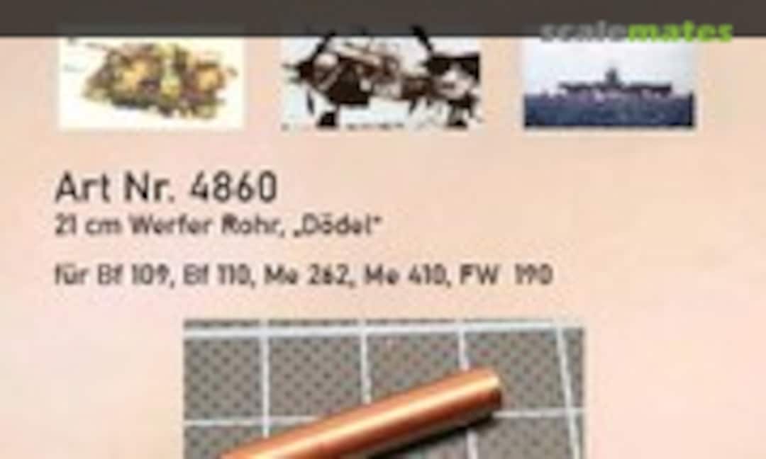 1:48 21 cm Werfer Rohr-Dödel, f. Me. 1o9, 11o, 262, 41o FW. 19o-Messing Dreht. hohl (Schatton Modellbau 4860) 4860