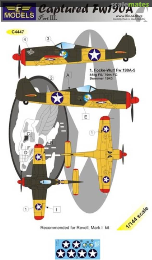 Boxart Captured Focke-Wulf Fw.190A-5 part 3 C4447 LF Models Boxart Captured Focke-Wulf Fw.190A-5 part 3 C4447 LF Models