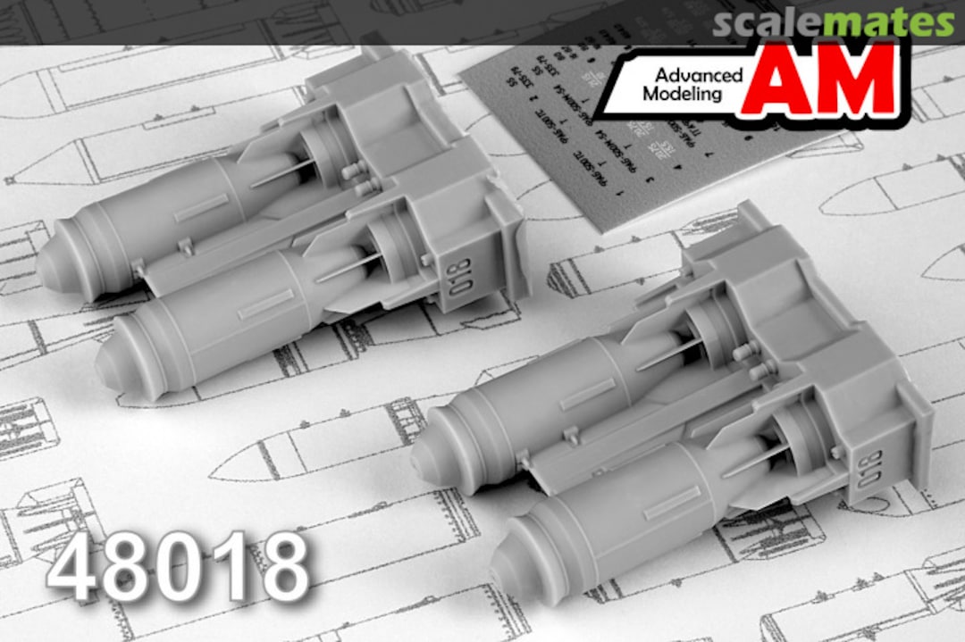 Boxart FAB-500 M-54 High-Explosive 500 kg bomb (set contains four bombs) AMC 48018 Advanced Modeling Boxart FAB-500 M-54 High-Explosive 500 kg bomb (set contains four bombs) AMC 48018 Advanced Modeling