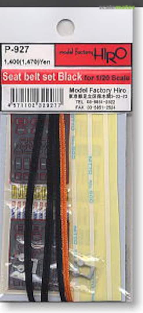 Boxart Seat Belt Set (Black) P-927 Model Factory Hiro