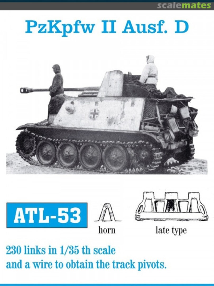 Boxart PzKpfw II Ausf. D (late type) tracks ATL-53 Friulmodel Boxart PzKpfw II Ausf. D (late type) tracks ATL-53 Friulmodel