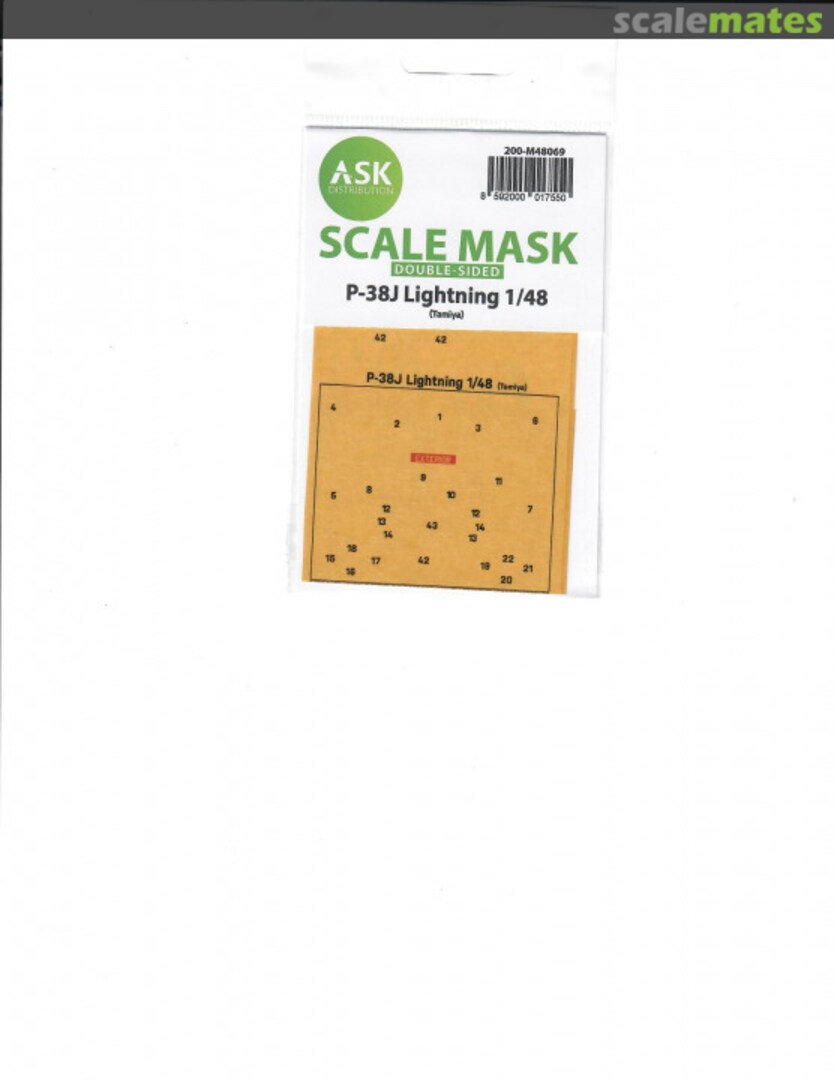 Boxart P-38J Lightning 200-M48069 ASK Boxart P-38J Lightning 200-M48069 ASK