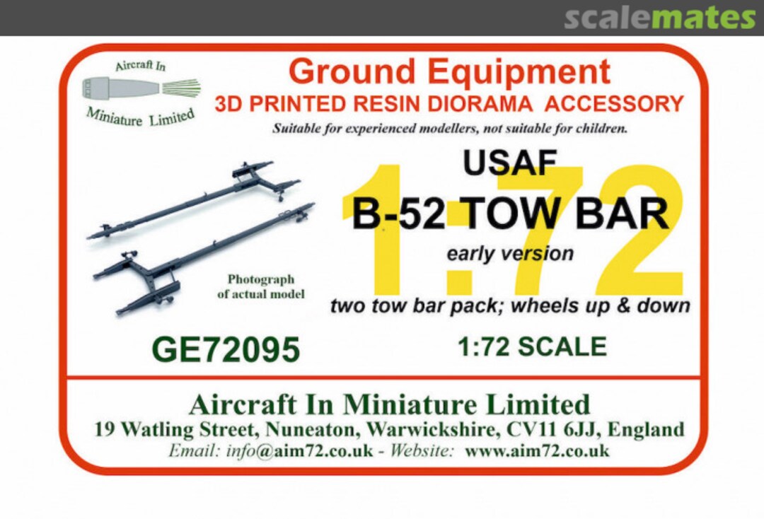 Boxart B-52 Tow Bar (Early) GE72095 Aircraft In Miniature Ltd Boxart B-52 Tow Bar (Early) GE72095 Aircraft In Miniature Ltd