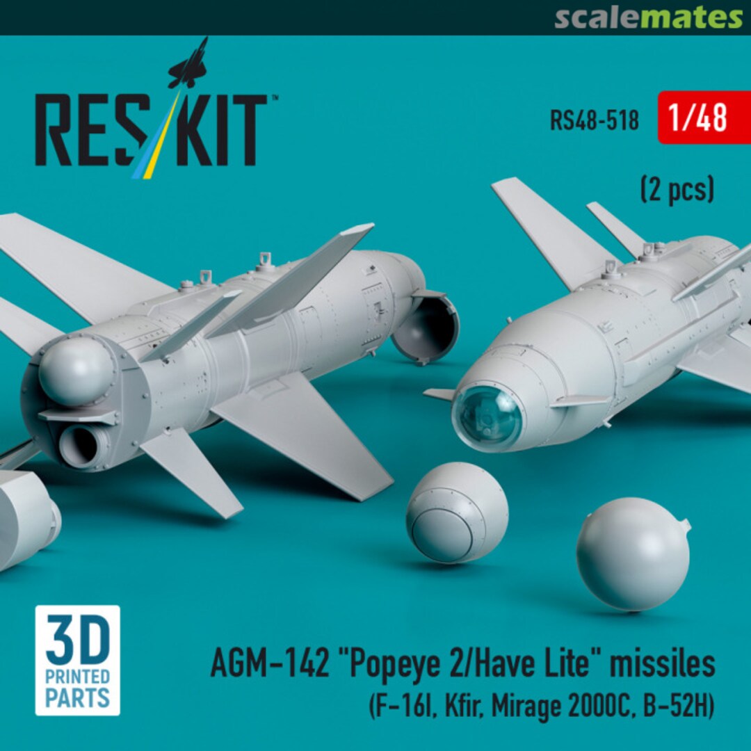 Boxart AGM-142 Popeye 2/Have Lite missiles (2 pcs) RS48-0518 ResKit Boxart AGM-142 Popeye 2/Have Lite missiles (2 pcs) RS48-0518 ResKit