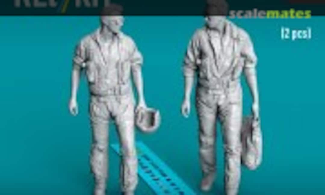 1:48 F-14 Tomcat pilots (in a standing position - scene 2) (2 pcs) (3D Printed) (ResKit RSF48-0114) RSF48-0114