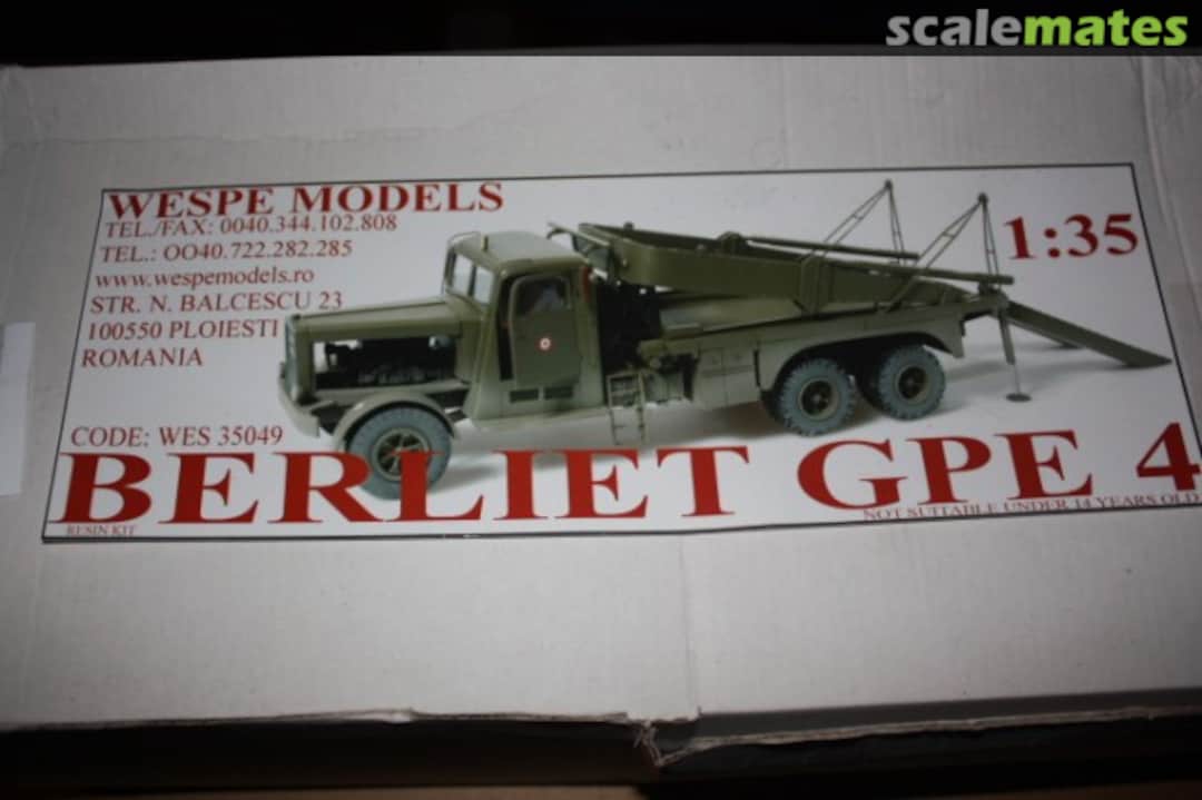 Boxart Berliet GPE 4 WES 35049 Wespe Models