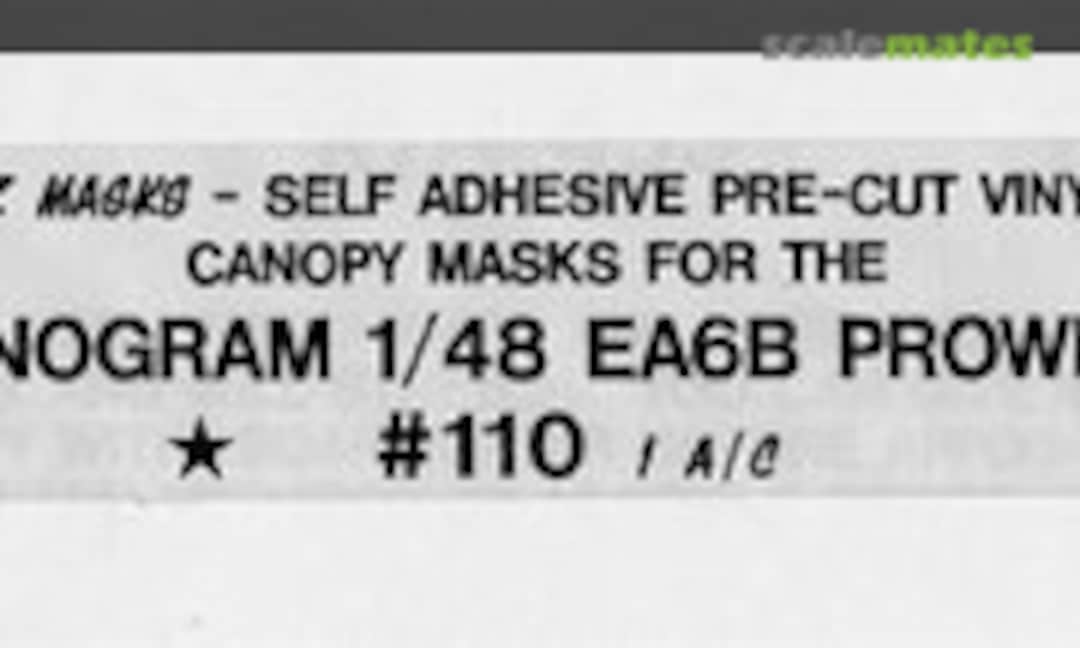1:48 EA-6B Self-Adhesive Pre-Cut Vinyl Canopy Mask (E-Z Masks 110) 110