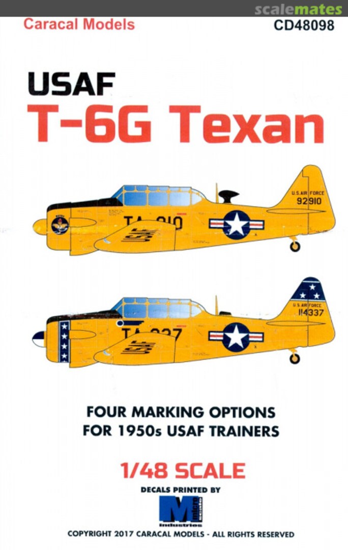 Boxart USAF T-6G Texan CD48098 Caracal Models Boxart USAF T-6G Texan CD48098 Caracal Models