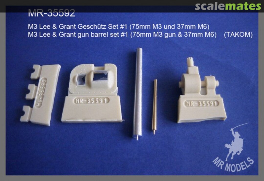 Boxart M3 Lee & Grant gun barrel set #1 MR-35592 MR Modellbau Boxart M3 Lee & Grant gun barrel set #1 MR-35592 MR Modellbau