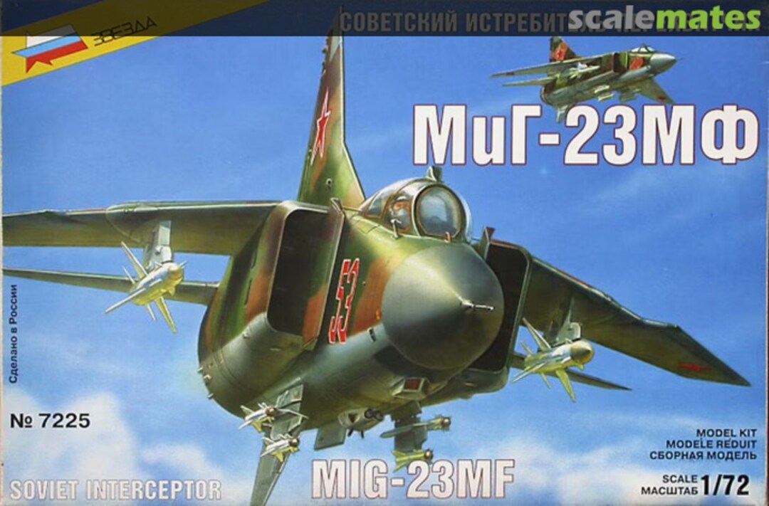 Boxart Soviet interceptor MiG-23MF 7225 Zvezda Boxart Soviet interceptor MiG-23MF 7225 Zvezda