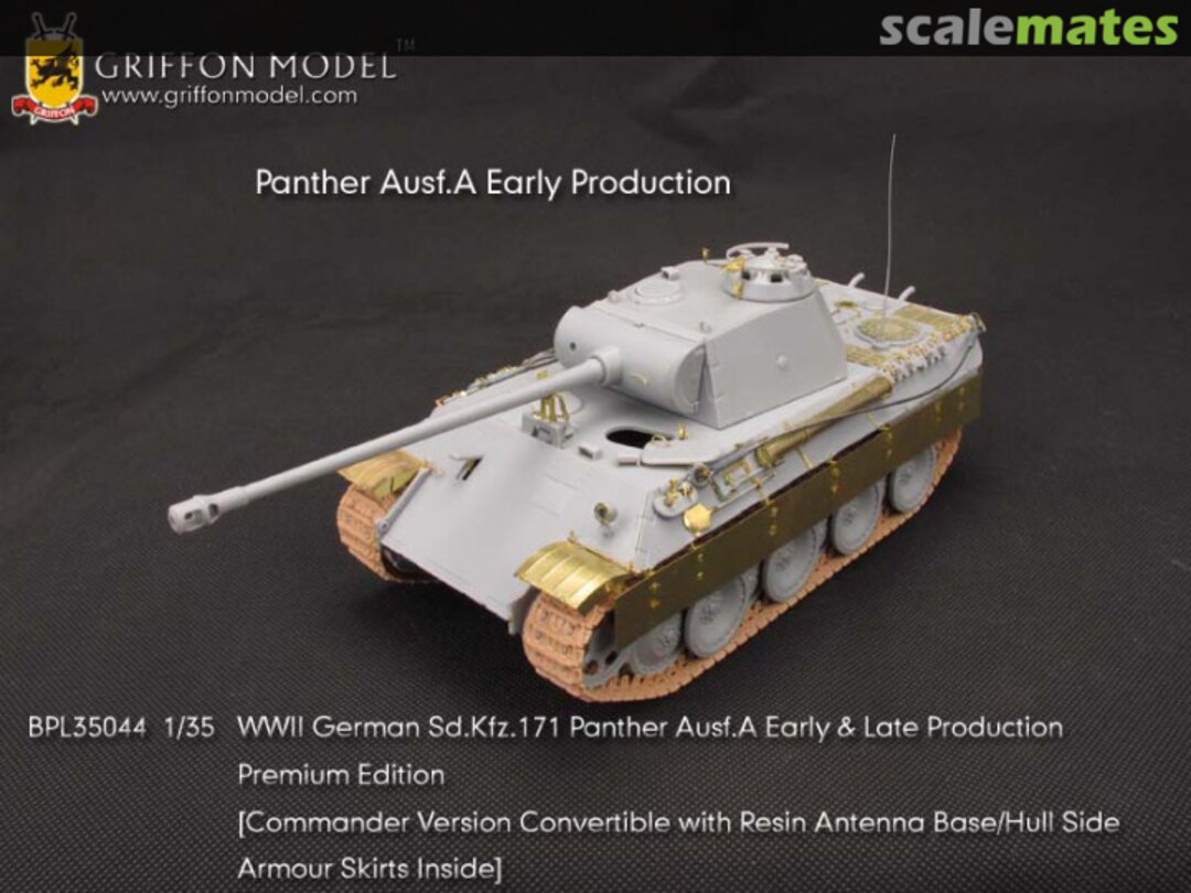 Boxart WW II German Sd.Kfz.171 Panther Ausf.A Early & Late Production - Premium Edition BPL35044 Griffon Model Boxart WW II German Sd.Kfz.171 Panther Ausf.A Early & Late Production - Premium Edition BPL35044 Griffon Model