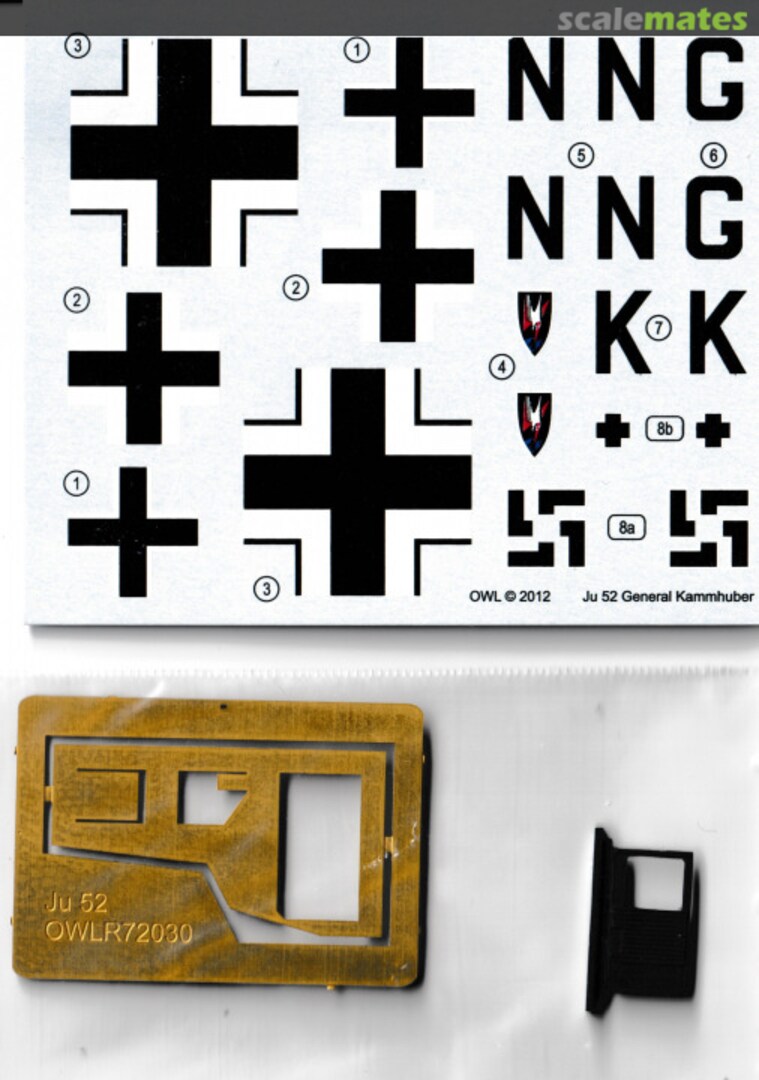 Contents Junkers Ju 52/3m OWLR72031 OWL Contents Junkers Ju 52/3m OWLR72031 OWL