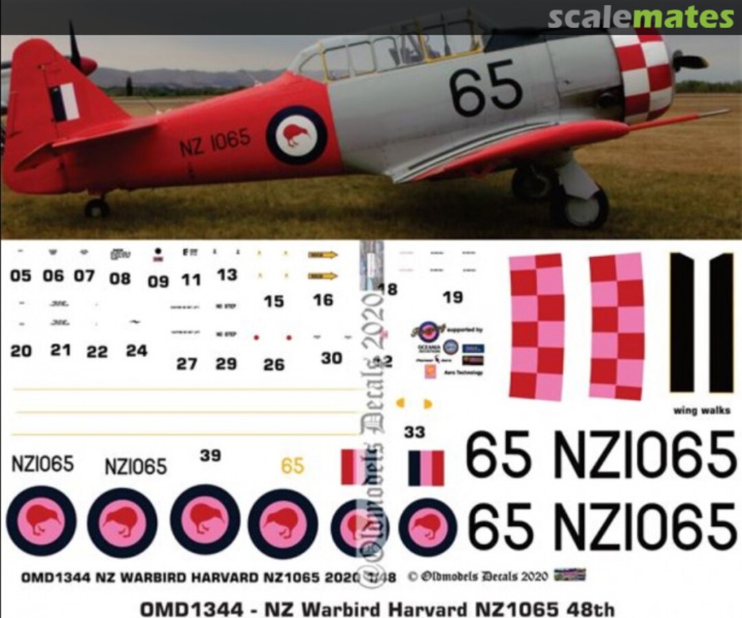 Boxart Warbird - Harvard NZ1065 OMD1344 Oldmodels Decals Boxart Warbird - Harvard NZ1065 OMD1344 Oldmodels Decals