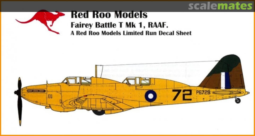 Boxart Fairey Battle T Mk 1, RAAF RRD4837 Red Roo Models Boxart Fairey Battle T Mk 1, RAAF RRD4837 Red Roo Models