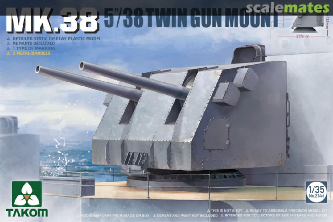 Boxart MK.38 5"/38 Twin Gun Mount 2146 Takom