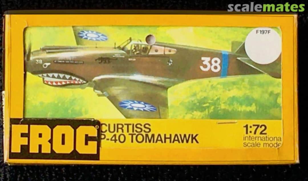 Boxart Curtiss P-40 Tomahawk F197F Bienengraeber/Frog Boxart Curtiss P-40 Tomahawk F197F Bienengraeber/Frog