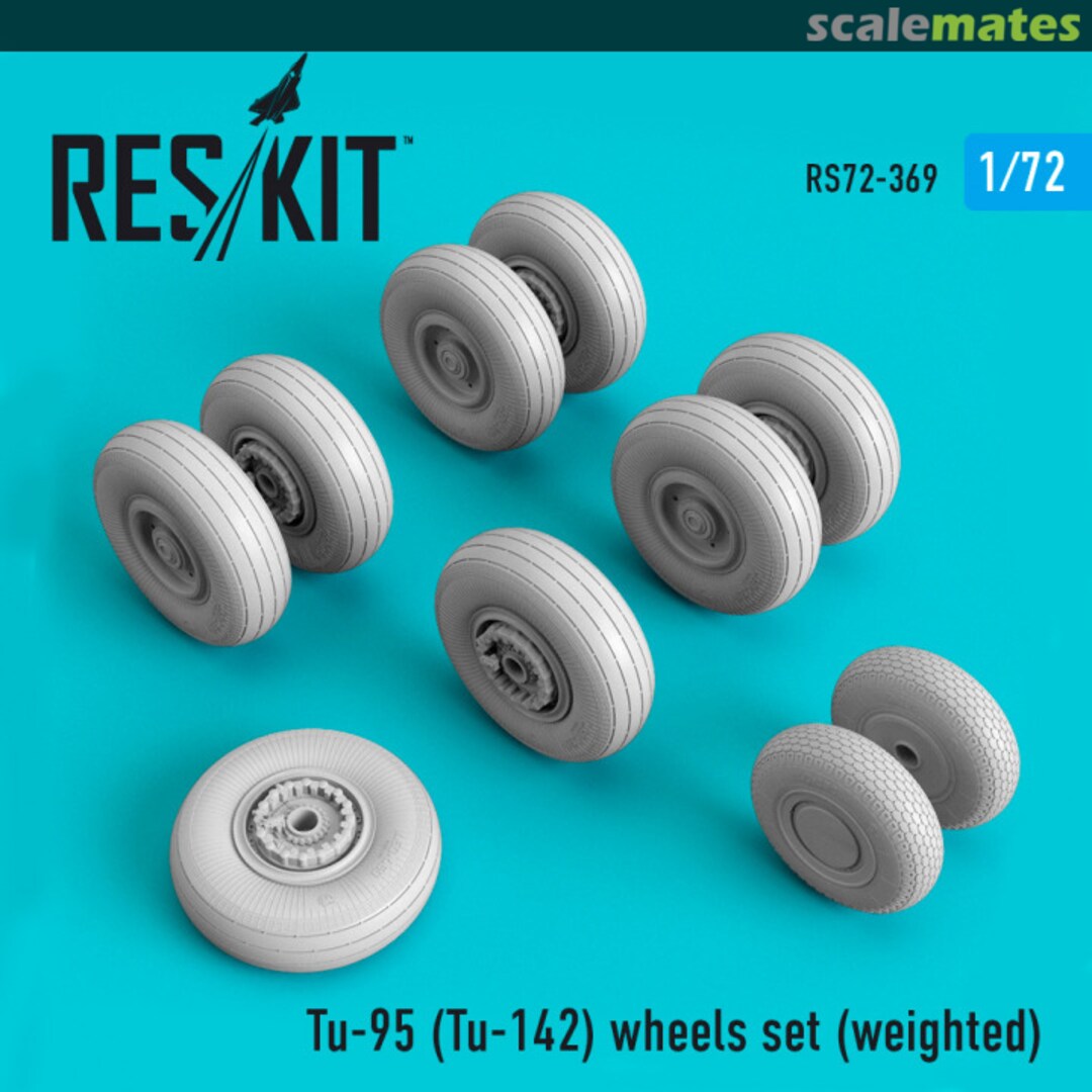 Boxart Tu-95 (Tu-142) wheels set (weighted) RS72-369 ResKit