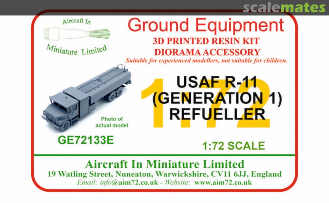 Boxart R-11 Gen-1 (Oshkosh) Bowser GE72133E Aircraft In Miniature Ltd Boxart R-11 Gen-1 (Oshkosh) Bowser GE72133E Aircraft In Miniature Ltd