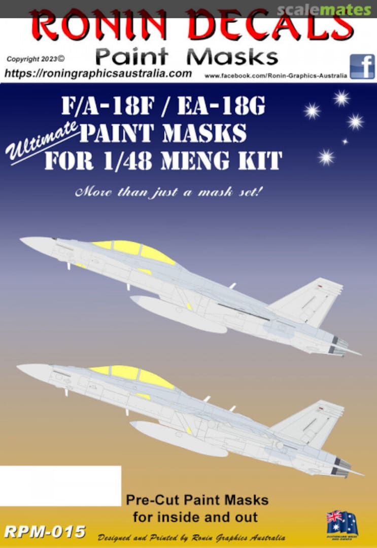 Boxart F/A-18E / EA-18G Ultimate Paint Masks RPM-015 Ronin Decals Boxart F/A-18E / EA-18G Ultimate Paint Masks RPM-015 Ronin Decals