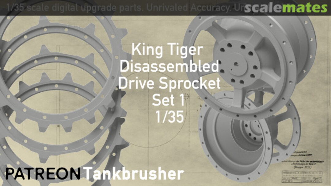 Boxart King Tiger Dissasembled Drive Sprocket Type 1 352401009 Tankbrusher Scale Modeling Boxart King Tiger Dissasembled Drive Sprocket Type 1 352401009 Tankbrusher Scale Modeling