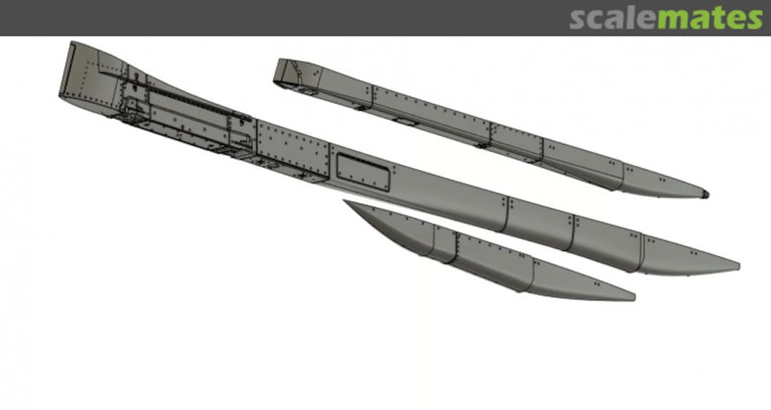 Boxart Saab 37 Viggen Wing Pylon set for AJ, AJSH, SH, SK (R7 & V7) LH & RH + 1x Actuator cover WOL480913 Wolf 3D Resin Parts